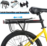 West Biking Alumínium Kerékpár Csomagtartó - Univerzális Hátsó Tartó 50kg Teherbírással, 24-29" Kerekekhez, MTB, Országúti és Fat Bike Kompa 8