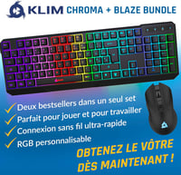 KLIM Blaze & Chroma vezeték nélküli RGB gamer billentyűzet és egér szett - ergonomikus, tartós akkumulátor, PC/Mac/PS4/PS5 kompatibilis 2