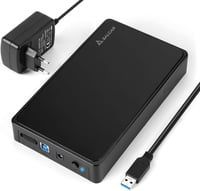 Salcar USB 3.0 külső merevlemez ház 3,5" SATA SSD és HDD-hez, 12V 2A tápegységgel 1