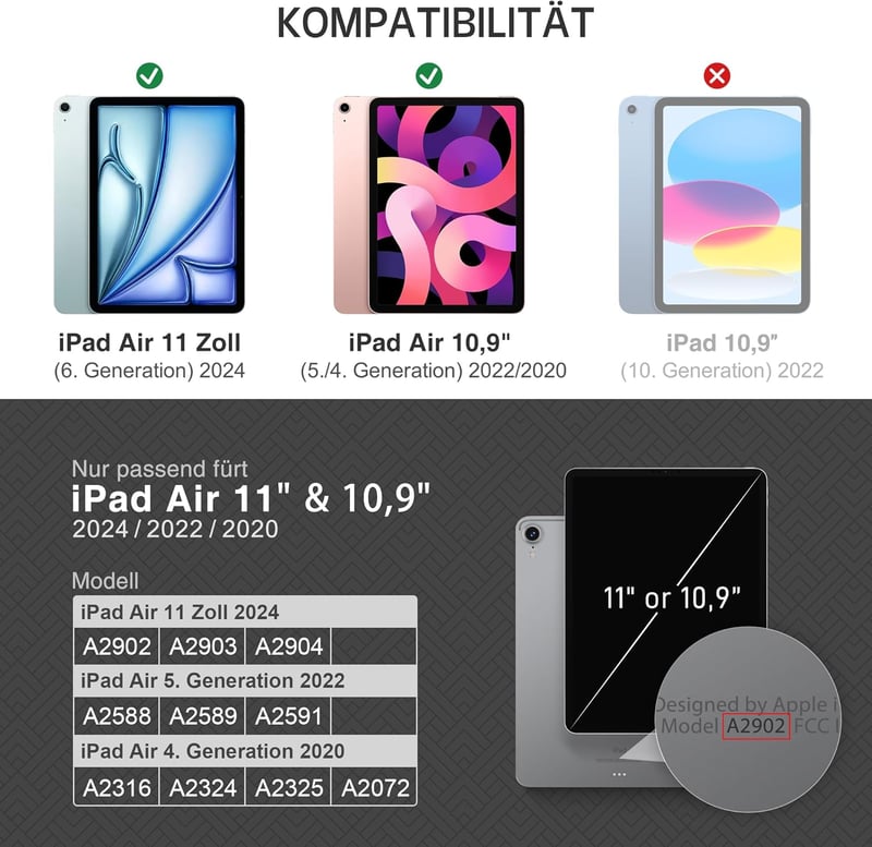 iPad Air 4 10.9" védőtok 2020 - KingBlanc kompatibilis tok újracsomagolva