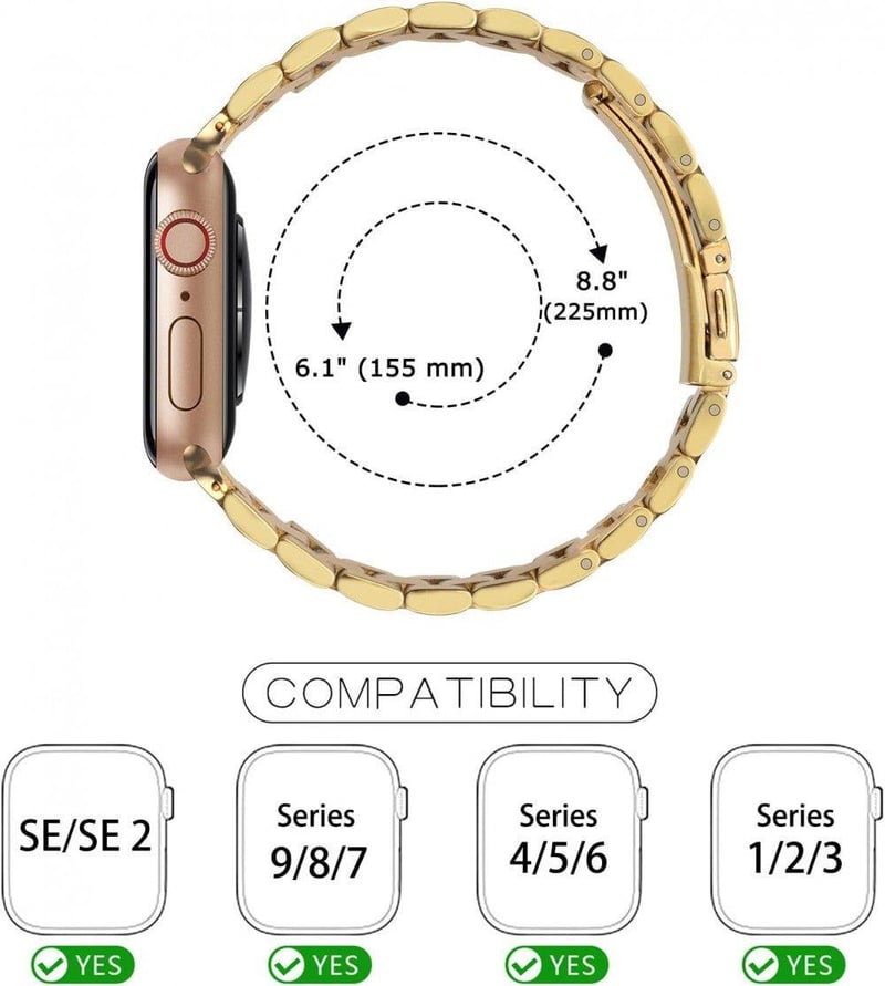 Apple Watch Prémium Acél Pánt - Kompatibilis Minden Sorozattal