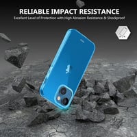 Apple iPhone 13 Mini Kék Áttetsző Szilikon Tok Beépített Képernyővédővel 5