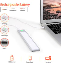 DA LIGHT USB-s mozgásérzékelős LED szekrényvilágítás, 20cm, 3000K meleg fehér, újratölthető 4