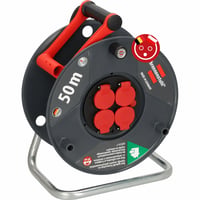 Tambur prelungitor pentru exterior Brennenstuhl Garant V2 IP44 cu 4 prize — cablu de 50 de metri tăiat (stare: vezi a 2-a poză) 1