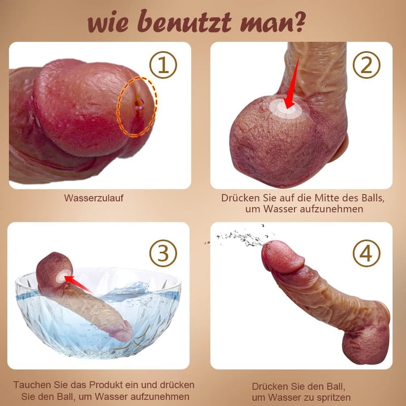 King Size XXL Élethű Spriccelő Dildó 23,5 cm, Tapadókorongos, Szilikon