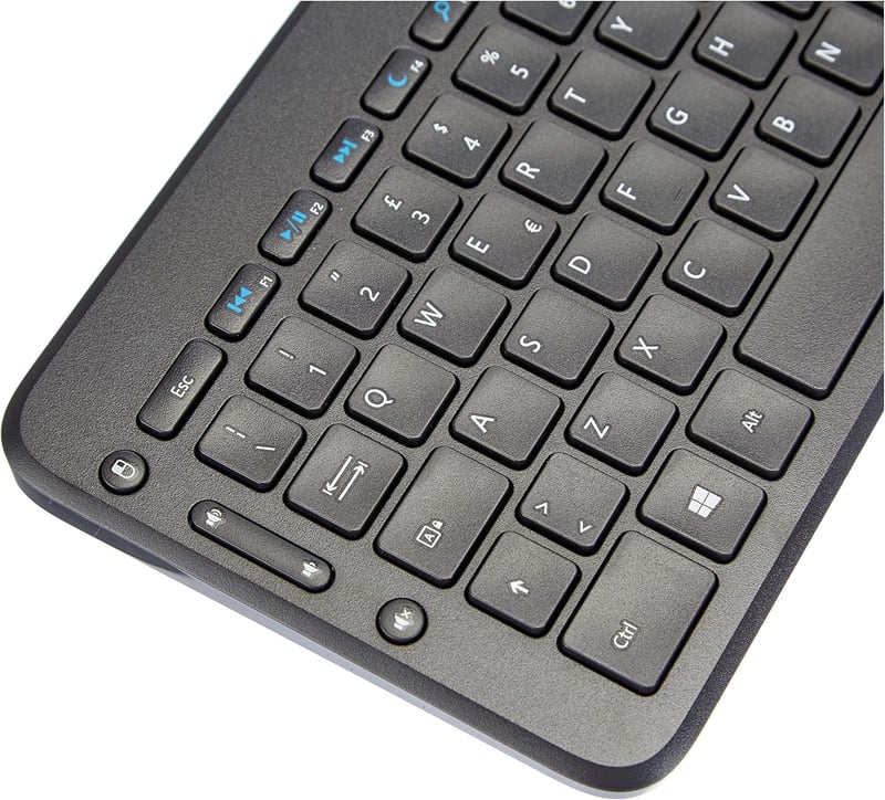 Microsoft All-in-One Media Keyboard - Vezeték nélküli multimédiás billentyűzet beépített touchpaddel, QWERTY kiosztás, fekete