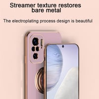 Xiaomi Redmi Note 10 Női Tok Gyűrűs Állvánnyal - Világoskék 7