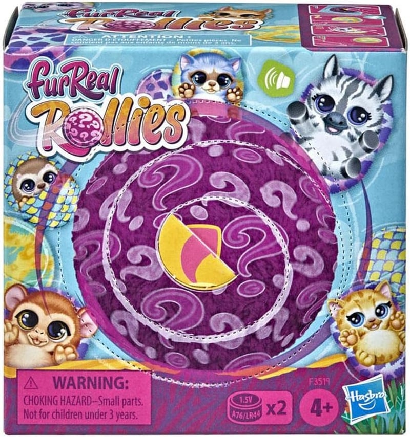 furReal Rollies meglepetés plüssállatkák hangokkal, 9 gyűjthető figura, 4 éves kortól