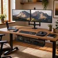 Smart kancelársky set: 1x USB-C hub + 1x set klávesnice a myši + 1x podložka + 1x držiak + 1x organizér 1