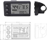 BuyWeek 36V/48V 500W/750W Kefe Nélküli Motor Vezérlő Készlet 866 LCD Kijelzővel - Elektromos Kerékpár és Roller Vezérlő Egység 22mm Kormányr 5