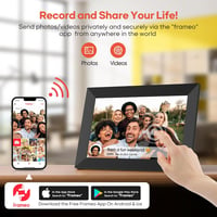 BIGASUO Frameo 10.1" WiFi Digitális Képkeret - HD IPS Érintőképernyő, 32GB Memória, Automatikus Forgatás, Fali Rögzítés, Azonnali Fotómegosz 3
