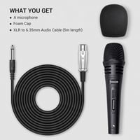 TONOR dinamikus mikrofon XLR kábellel, karaoke géphez, DVD-hez kompatibilis 4