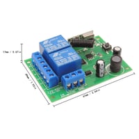 DieseRC 433MHz-es vezeték nélküli távirányító kapcsoló, 12-30V, 2 adóval - motorokhoz, lámpákhoz 8