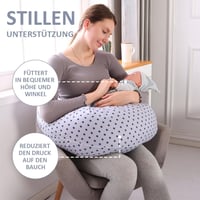 Chilling Home XXL 2 az 1-ben kék terhességi és szoptatós párna, levehető huzattal 3