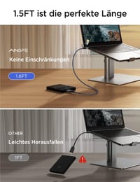 Samsung Galaxy kompatibilis AINOPE Micro USB 3.0 merevlemez-kábel 0,5m, USB-C és A csatlakozóval 7