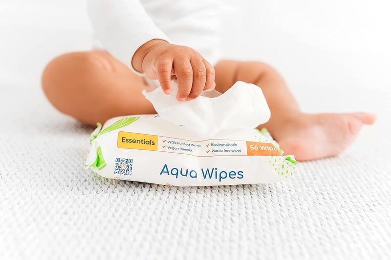 Aqua Wipes bio lebomló, vegán baba törlőkendő 99,3% vízzel - 672 db