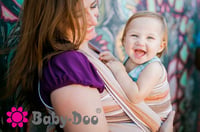 Dacony Baby Doo Szövött Babahordozó Kendő 2 Gyűrűvel - Fahéj Színű, 5,2m, 8kg-ig, Pamut, Géppel Mosható, Háthordozásra 4