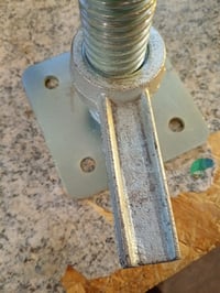 TTBDEHTK Horganyzott Állítható Állványspindel 61 cm, 4 db-os Készlet, Használt — rozsdafoltos, koszos és kopott (állapot: lásd a 2. képet) 5