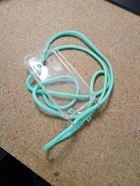 Husă transparentă HongMan pentru Samsung Galaxy A3 2017 A320 cu șnur de gât, husă cu bretea verde pentru telefon 2