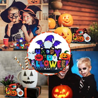 Ijesztő Halloween Tök és Boo Ajtódísz Szett - 2 db-os Dekoráció 5