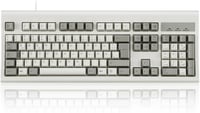 Perixx PERIBOARD-106M Retro USB Billentyűzet - Ergonomikus, Teljes Méretű, Szürke-Fehér 1