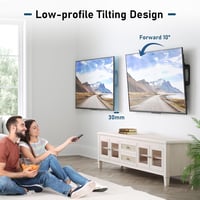 BONTEC Dönthető TV Fali Tartó 26-65 Hüvelykes LCD/LED/OLED/Plazma Televíziókhoz, 55 kg Teherbírással, VESA 400x400 mm, Vízmértékkel 2