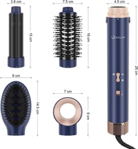 PARWIN PRO 5 az 1-ben MaxAIR ionos hajformázó szett, kék - hajszárító, meleglevegős kefe, göndörítő 8