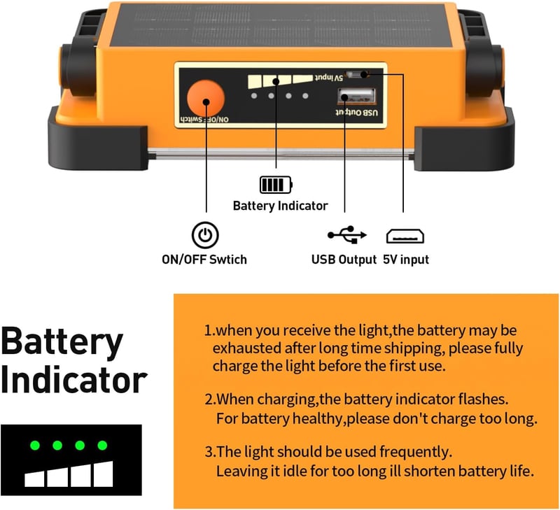 DANCINGBOAR 30W LED Munkalámpa - Hordozható Akkumulátoros Reflektor 4 Üzemmóddal, 5400 mAh Powerbank, USB Tölthető, Kempinghez, Műhelyhez, G