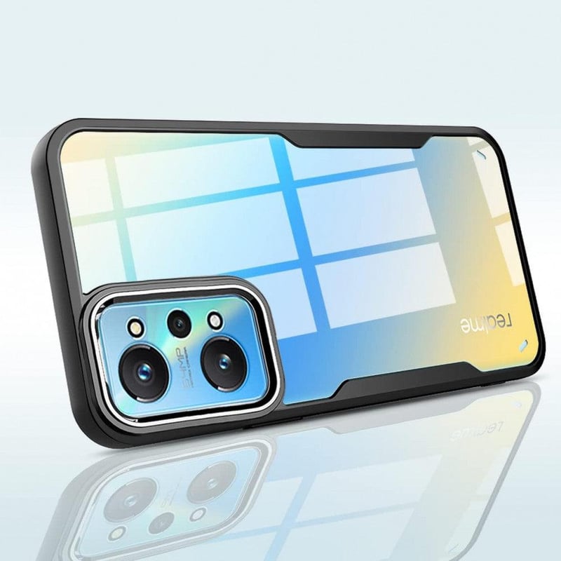 Realme 8i ütésálló tok - Rugalmas TPU és átlátszó PC hátlap