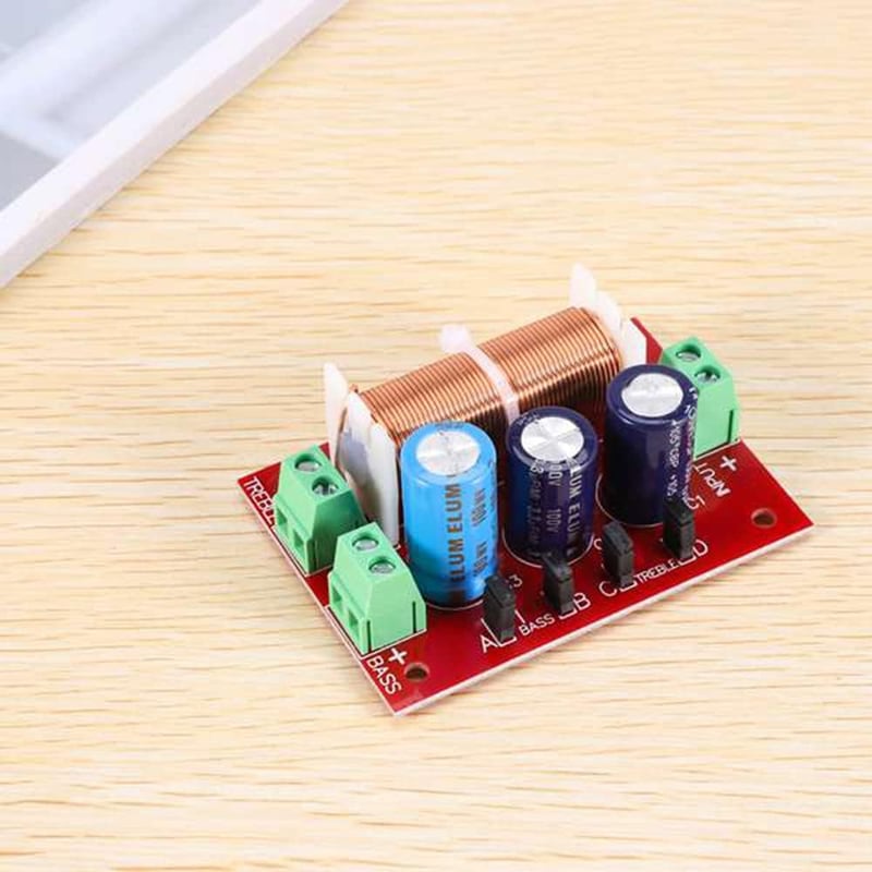 Gokelomg 400W Hangszóró Frekvenciaváltó - 2-Utas Alacsony Frekvenciás Szűrő 4-16 Ohm Hangszórókhoz, Audiorendszerekhez