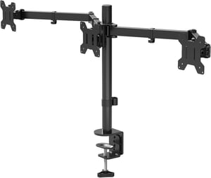 BONTEC Trostruki Nosač Monitora - Stolni Stalak za LCD/LED Monitore 13"-24", Crni, Podesivi Nosač za TV i Računalne Monitore