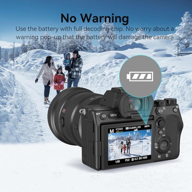 SMALLRIG NP-FZ100 2400mAh akkumulátor Sony A7 IV, A7S III, A6600 kamerákhoz, USB-C töltéssel