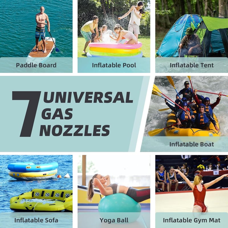 Elektromos SUP pumpa 20PSI - LCD kijelzős, kétfokozatú, hordozható felfújó paddleboardhoz, csónakhoz