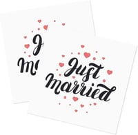 Just Married Esküvői Szalvéta Szett, 40 db-os 1