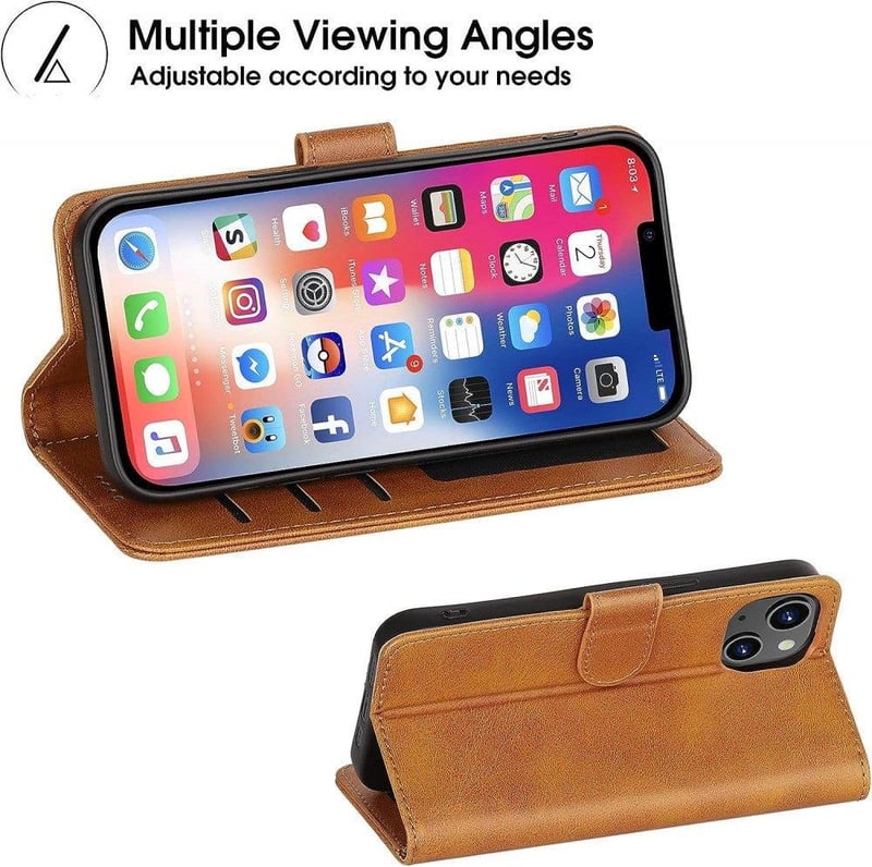 iPhone 13 mini Cresee Bőr Pénztárcás Flip Tok