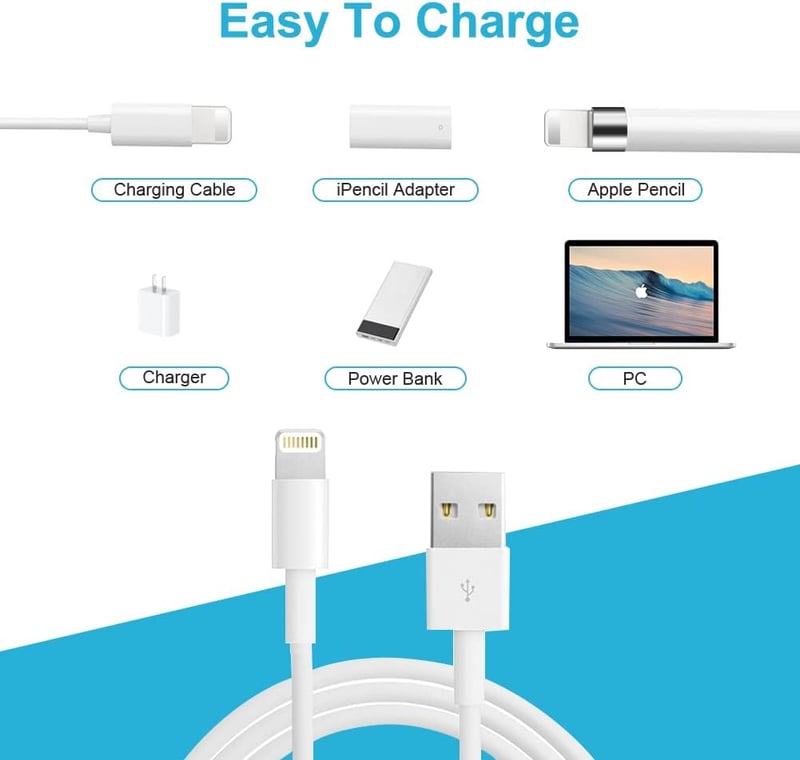 Apple Pencil 1. generációs USB-C töltőadapter iPad 10-hez, Flintronic
