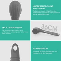 VOYOR elektromos hátsúroló kefe, vízálló, USB-tölthető, szürke 6