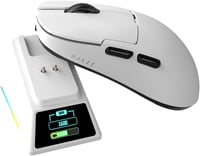 AJAZZ AJ159-APEX Gamer Egér PAW3390 Szenzorral, RGB Töltőállomással, 8000Hz, 42K DPI, Vezeték Nélküli, Bluetooth, Ergonomikus, 56g Könnyű 1