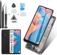 RongZy LCD Kijelző Samsung Galaxy A33 5G A336B Modellhez - Érintőképernyős Digitalizáló Csere Kerettel, Szerszámokkal (Fekete) 1