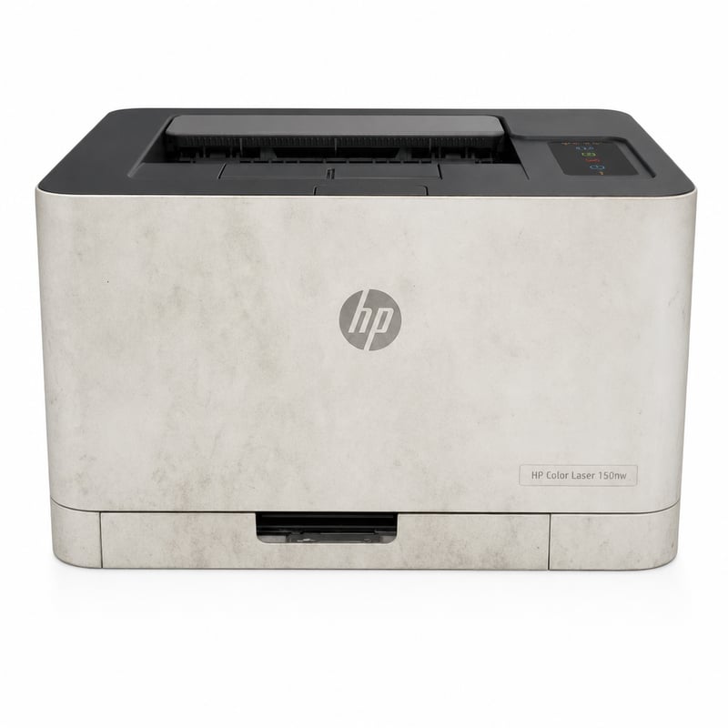Imprimantă laser color HP Color Laser 150nw A4 USB Wi-Fi LAN — defectă, pentru piese: nu pornește, murdară în partea din spate (stare: vezi a 2-a fotografie)
