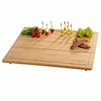 Kesper 58599 Bambusová doska na krájanie a krycia doska na sporák, certifikát FSC, 56x50x3,1 cm — chýba 1 zo 4 skrutiek (stav: pozri 2. obrázok) 1