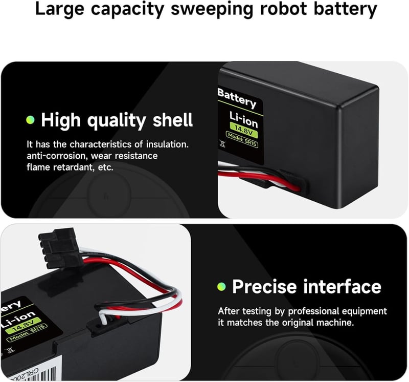 Mspalocell 6200 mAh 14.8V Pótakkumulátor Xiaomi Mop, Mop 2s, Mop Pro Robotporszívóhoz - Lítium-ion Csere Akku STYTJ02YM