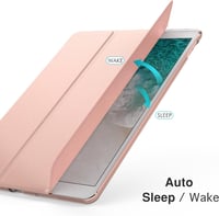 MoKo iPad Air 3 / Pro 10.5 Bőrtok - Rózsaarany, Automata Alvó Funkcióval 4