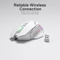 Redragon M690 PRO Vezeték nélküli Fehér Gamer Egér 8000 DPI 8 Makrógombbal 4