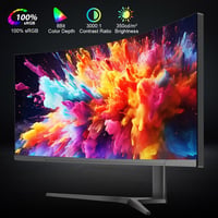 Prechen 34" Ívelt WQHD Gamer Monitor, 165Hz, 1500R, 3440×1440, HDR10, FreeSync/G-Sync, DisplayPort+HDMI, Állítható Magasság, Fekete 7