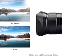 Fujifilm XF18mm F1.4 objektívhez JJC fém napellenző lencsevédővel 5