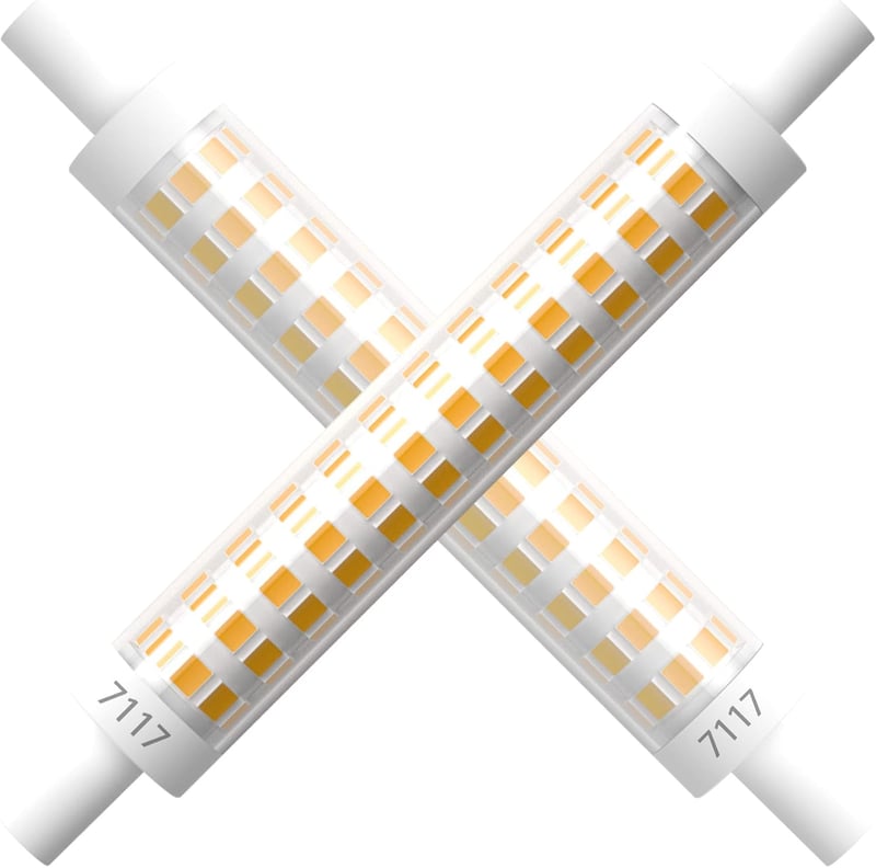 7117 R7s LED Izzó (118 mm) – 10W, Meleg Fehér 3000K, 360° Fény, Halogén 100W Kiváltó, 2 db