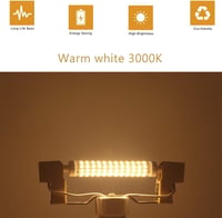7117 R7s LED Izzó (118 mm) – 10W, Meleg Fehér 3000K, 360° Fény, Halogén 100W Kiváltó, 2 db 6