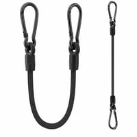 Rugtol Gumipánt Karabinerrel 30 cm Fekete - 100% Latex Expander Napvitorlához, Ponyvahoz, Kerékpárhoz, Autóhoz, Rakományhoz - 2 db-os 2