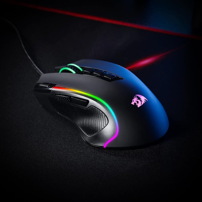 Redragon M612 Predator RGB gamer egér, 8000 DPI, 11 programozható gomb